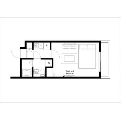 【帰国者歓迎】都内各地🚃空港🛫アクセス便利／コンビニスーパー徒歩3分／ネット無料／浴室乾燥あり／KISETSU大森I 205の間取り図
