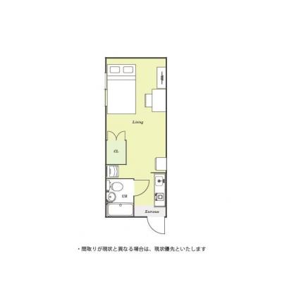 ユニオンマンスリー横浜戸塚２　201　1R・セミダブル☆モニター付きインターフォン完備♪デスク＆チェア付き♪ショッピングモールありの間取り図