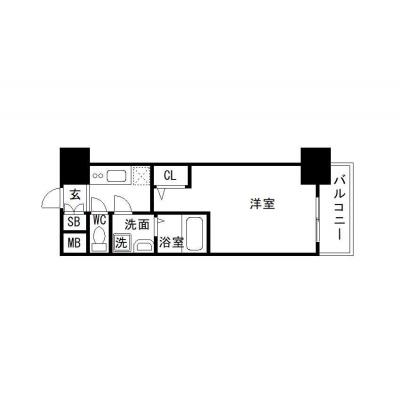 OneLife大阪上本町グリッドの間取り図