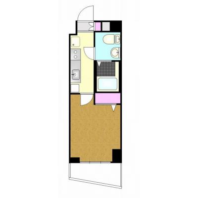 ★最短5月8日から入居可能★　室内動画有り・G-style.BBwf東京　JR山手線高輪ゲートウェイ駅1（禁煙）【嬉しいインターネット料金込み♪食器類や調理器具等の生活備品も日額料金に含んでいます♪】の間取り図