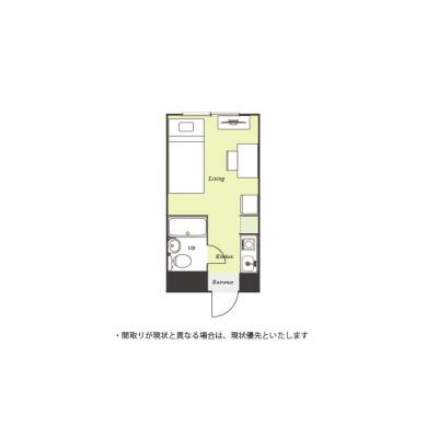 ユニオンマンスリー中野１　102　1R・シングル☆◆インターネット固定回線（有線）無料の部屋◆テレワークでネット必須のお客様にもおススメ♪の間取り図