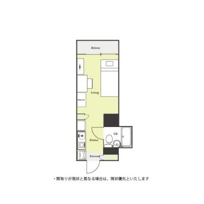 ユニオンマンスリー京急富岡１　311　1R・シングル☆人気のデスク＆チェア付き♪■京急本線「京急富岡駅」徒歩7分の間取り図