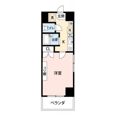 【🎉初期費用オフ｜お得なキャンペーン】【禁煙🚭/Wi-Fi無料🌐】マイナビSTAY渋谷松濤　401の間取り図