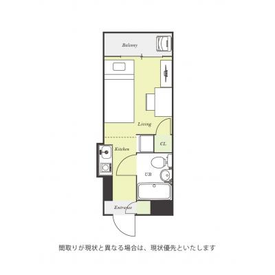 ユニオンマンスリー西川口４　302　1R・シングル☆人気のデスク＆チェア付き♪■JR京浜東北線沿線/大宮駅まで乗換なしでアクセスの間取り図