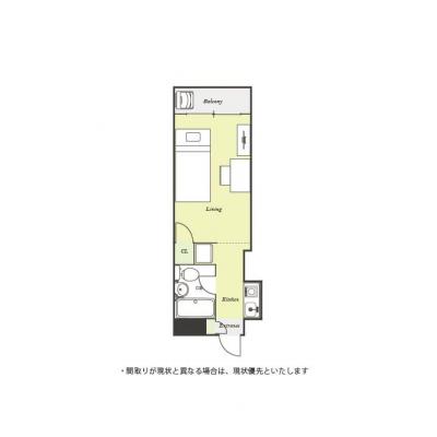 ユニオンマンスリー宮崎台４　301　1R・シングル☆人気の角部屋♪モニター付きインターフォン完備♪人気のデスク＆チェア付き♪の間取り図