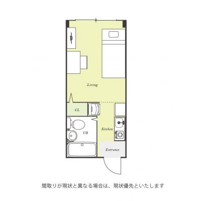 ユニオンマンスリー花小金井２　217　1R・シングル☆オートロック完備♪人気のデスク＆チェア付き♪■西武新宿線「花小金井駅」徒歩7分の間取り図