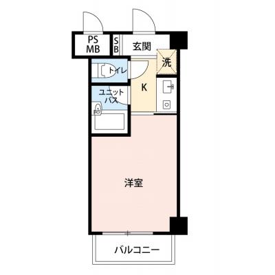 【🎉初期費用オフ｜お得なキャンペーン】【禁煙🚭/Wi-Fi無料🌐】マイナビSTAYパレス中野新橋　503の間取り図