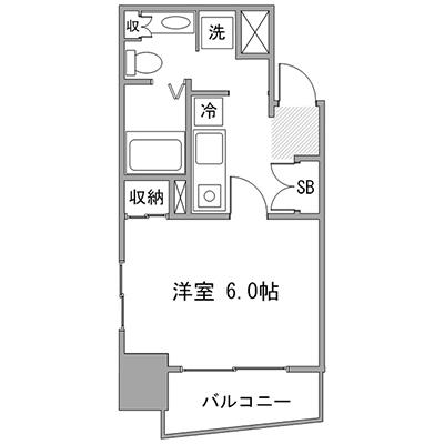 アットイン横浜10  『公式サイト限定キャンペーン実施中！室内画像も豊富で、お見積り／web予約も可能です！「アットイン公式」で検索！🔍』の間取り図