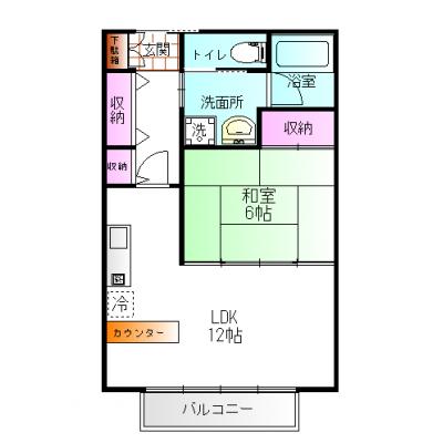 グランマンスリー古河旭町【バリアフリー物件♪】の間取り図