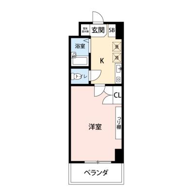 【🎉初期費用オフ｜お得なキャンペーン】【禁煙🚭/Wi-Fi無料🌐】マイナビSTAY渋谷松濤　403の間取り図