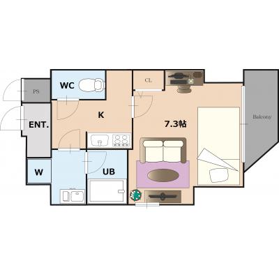 【IRAKA蒲田(イラカカマタ)】築浅×設備充実×2駅3路線利用可能！☆😸ペット可能物件😸　近隣駐車場有🚙　法人様必見!!　1棟で複数部屋利用できます!!の間取り図