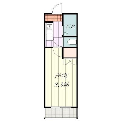 Ｓマンスリー三番町（6-2）【ネット無料・オートロック・コンビニすぐ傍・大街道まで徒歩圏内】の間取り図