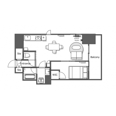 2022年築デザイナーズ/浅草エリア徒歩圏内/本所吾妻橋301の間取り図