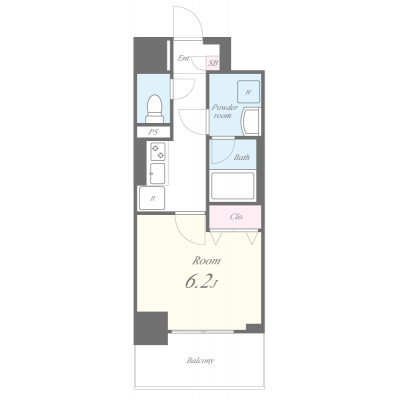セイワマンスリー葵【築浅】【禁煙🚭】【ネット無料】【宅配BOX】の間取り図
