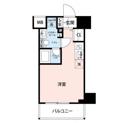 【🎉初期費用オフ｜お得なキャンペーン】【禁煙🚭/Wi-Fi無料🌐】マイナビSTAY横浜大通り公園　603の間取り図