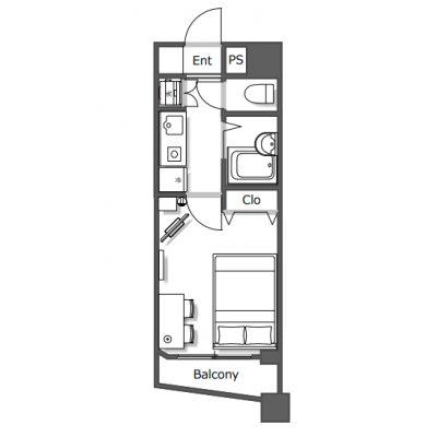 後楽園駅まで徒歩9分/デザイナーズ/スカイコート後楽園405の間取り図