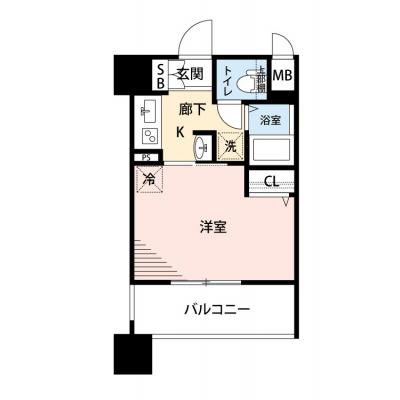 【🎉初期費用オフ｜お得なキャンペーン】【禁煙🚭/Wi-Fi無料🌐】マイナビSTAY新大阪ウエスト　909の間取り図