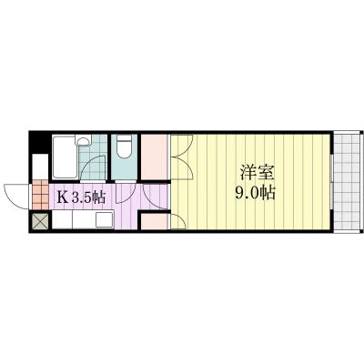 Ｓマンスリー松山インター（1-1）【ネット無料・コンビニ、スーパー徒歩圏内・駐車場有り】の間取り図