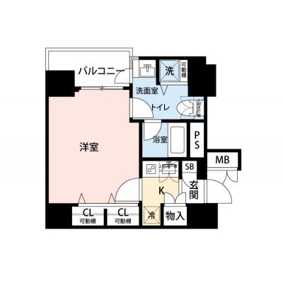 【🎉初期費用オフ｜お得なキャンペーン】【禁煙🚭/Wi-Fi無料🌐】マイナビSTAYリバーコーポ日本橋　301の間取り図