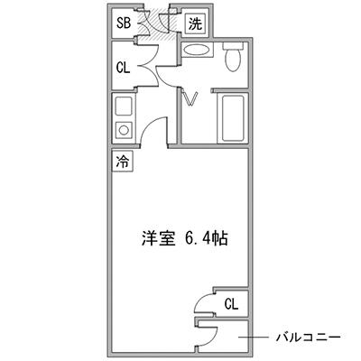 ◇アットイン品川7-1  『公式サイト限定キャンペーン実施中！室内画像も豊富で、お見積り／web予約も可能です！「アットイン公式」で検索！🔍』の間取り図