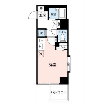 【🎉初期費用オフ｜お得なキャンペーン】【禁煙🚭/Wi-Fi無料🌐】マイナビSTAYミライエ門前仲町　405の間取り図