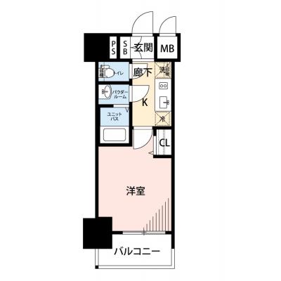 【🎉初期費用オフ｜お得なキャンペーン】【禁煙🚭/Wi-Fi無料🌐】マイナビSTAY栄フロント　1403の間取り図