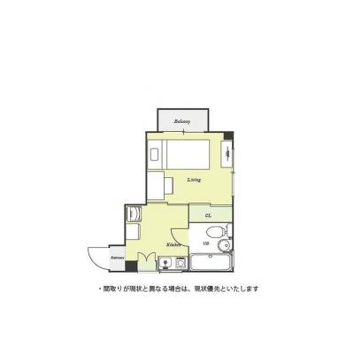 ユニオンマンスリー矢切１　202　1K・シングル☆女性も安心のモニター付きインターホン完備＆人気の角部屋物件！物件近くにコンビニありの間取り図