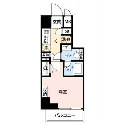 【🍡！秋の大感謝価格！🍡】【禁煙🚭/Wi-Fi無料🌐】マイナビSTAY横浜SOUTHWEST　402の間取り図