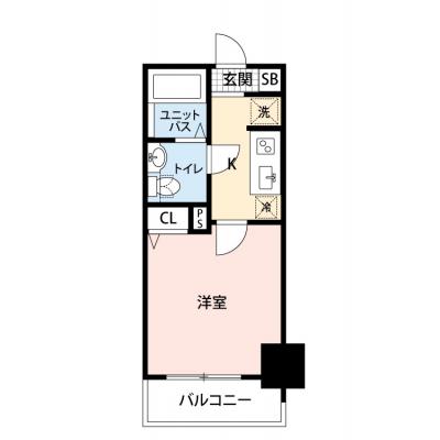 【🎉初期費用オフ｜お得なキャンペーン】【禁煙🚭/Wi-Fi無料🌐】マイナビSTAY銀座京橋ストリーム　402の間取り図