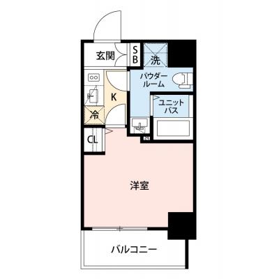 【🍂!期間限定ほっと価格！🍂】【禁煙🚭/Wi-Fi無料🌐】マイナビSTAY川崎ザ・シティータワー　401の間取り図