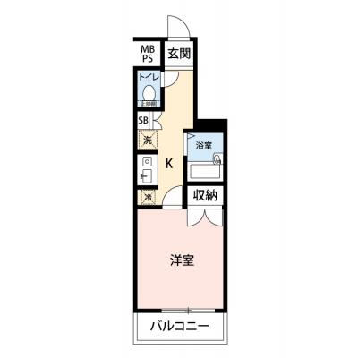 【🎍年末年始大感謝祭🎍】【禁煙🚭/Wi-Fi無料🌐】マイナビSTAYミライエ日本橋蛎殻町　302の間取り図