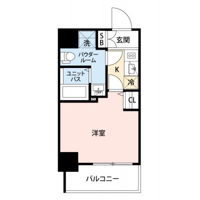 【🎉初期費用オフ｜お得なキャンペーン】【禁煙🚭/Wi-Fi無料🌐】マイナビSTAY川崎ザ・シティータワー　802の間取り図