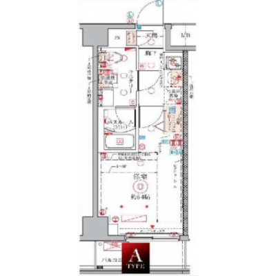 【🌷新生活応援キャンペーン🌷】【禁煙🚭/Wi-Fi無料🌐】マイナビSTAYヴエール武蔵中原　605の間取り図