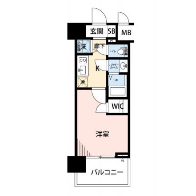 【🎉初期費用オフ｜お得なキャンペーン】【禁煙🚭/Wi-Fi無料🌐】マイナビSTAY肥後橋　1107の間取り図