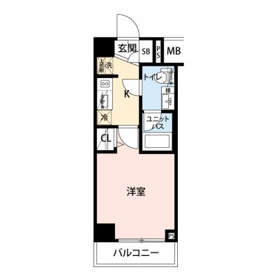 【清掃費11,000円OFF｜1月末までの入居限定🎁】【禁煙🚭/テレワークに最適🌟無料高速Wi-Fi使い放題🎧】マイナビSTAY八丁畷　306の間取り図