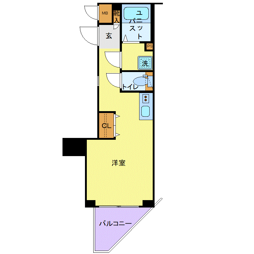 マンスリーリブマックス千駄木ステーションフロント■『禁煙ルーム・20平米・駅1分』【浴室乾燥付】≪スタンダードシリーズ≫の間取り図