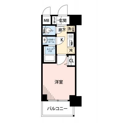 【🎉初期費用オフ｜お得なキャンペーン】【禁煙🚭/Wi-Fi無料🌐】マイナビSTAY新大阪グランクラス　403の間取り図