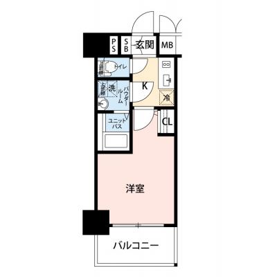 【🎉初期費用オフ｜お得なキャンペーン】【禁煙🚭/Wi-Fi無料🌐】マイナビSTAY阿波座プライムコート　503の間取り図