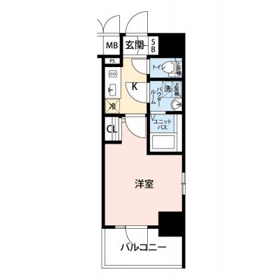 【🎍年末年始大感謝祭🎍】【禁煙🚭/Wi-Fi無料🌐】マイナビSTAY阿波座プライムコート　507の間取り図
