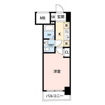 【清掃費11,000円OFF｜1月末までの入居限定🎁】【禁煙🚭/Wi-Fi無料🌐】マイナビSTAY本町ルフレ　1505の間取り図