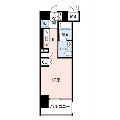 【🎍年末年始大感謝祭🎍】【禁煙🚭/Wi-Fi無料🌐】マイナビSTAY京橋コルティーレ　503の間取り図