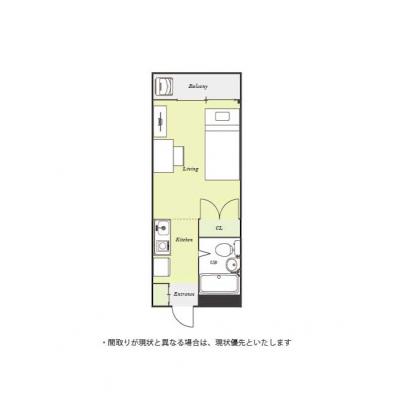 ユニオンマンスリー砂川七番クレール１　203　1R・シングル☆玉川上水駅まで1駅＆立川北駅や高幡不動駅まで乗換なしでアクセスの間取り図
