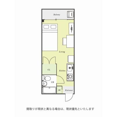 ●2026年4月23日から入居可●ユニオンマンスリー矢野口５　401　1R・セミダブル☆人気の角部屋＆デスク・チェア完備♪冷蔵庫や電子レンジなど生活家電のあるお部屋の間取り図