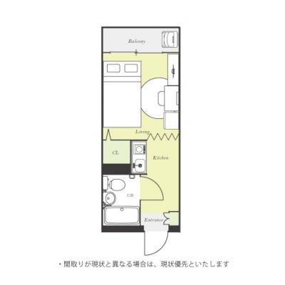 ユニオンマンスリー小手指３　315　1R・セミダブル☆西武池袋線沿線、所沢まで5分・練馬・池袋へ30分の間取り図