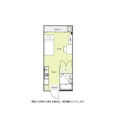 ●2026年1月31日から入居可●ユニオンマンスリー京王稲田堤セレーノ１　113　1R・シングル☆デスク＆チェア付き！京王相模原線で橋本駅や調布駅に乗り換えなしでアクセス可能の間取り図