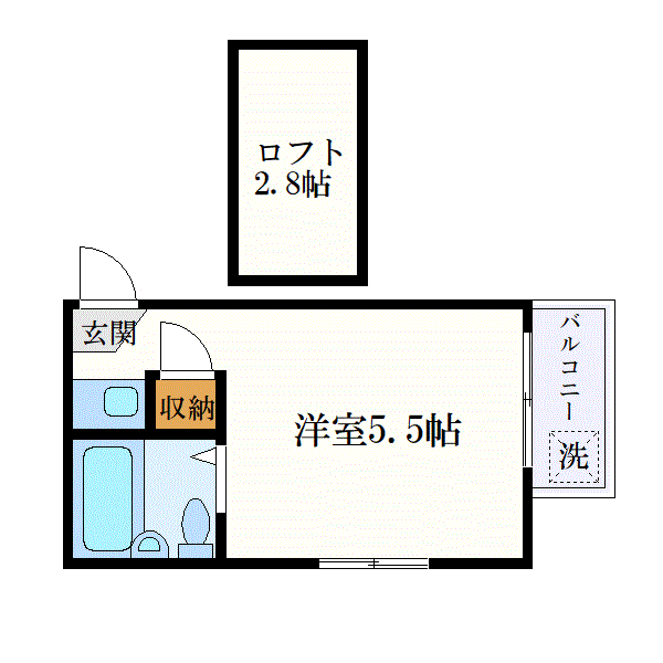 マンスリーリブマックス東大宮グリーンハイツ□『禁煙ルーム・ロフト付』≪スマートシリーズ≫の間取り図