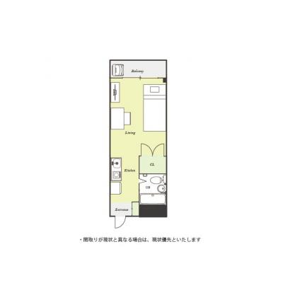 ●2026年4月22日から入居可●ユニオンマンスリー橋本７　414　1R・シングル☆JR横浜線、相模線、京王相模原線の３路線の利用が可能の間取り図