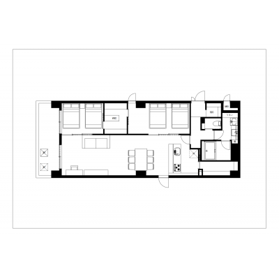 人気な赤坂エリア/広々2LDK/家具家電充実/CREAL　premier赤坂301の間取り図