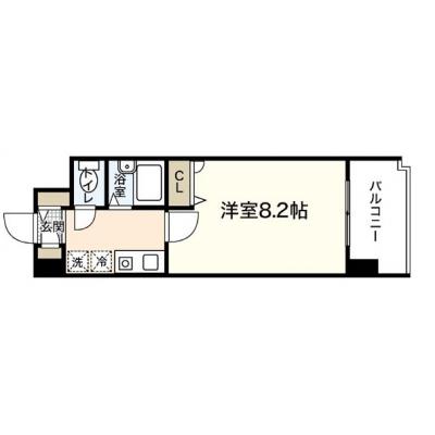 エールマンスリー平和公園西　弐番館　（5-2)　【★無料WI-FI標準装備（無制限）★、平和公園近く、乾燥機能付洗濯機、南向き】の間取り図