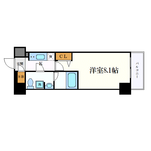 マンスリーリブマックス北池袋ベルシード■『禁煙ルーム・25平米』【Wi-Fi無制限・ローテーブル・ソファ】≪プレミアムシリーズ≫の間取り図